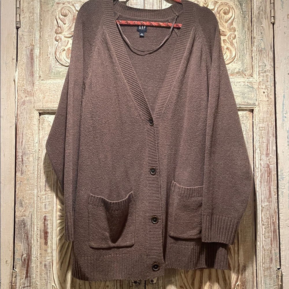 NWOT GAP Cashsoft Chestnut Brown Rib Knit Sweater /XL/
